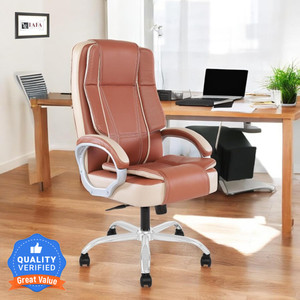 IAFA Dune High Back Ergonomic Boss Chair With Revolving Wheel | 2 Years Warranty | Leatherette Office Executive Chair