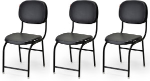 RATISON Guest Visitor Study Without arm Rest Leatherette Office Visitor Chair Leatherette Office Visitor Chair