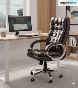 Newturn ErgoVerve Premium Leatherette High Back Ergonomic Chair With 2 years warranty Leather Office Executive Chair