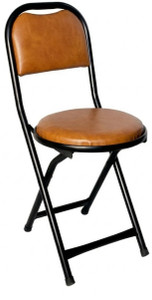 DPI Folding Stool Chair with Foot Rest for Home & Kitchen, Cotton Study Folding Chair