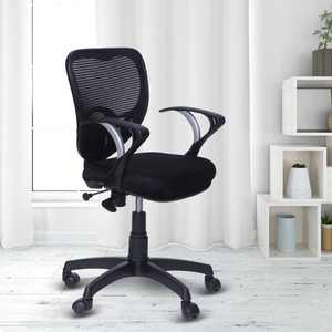 KVS INDIA Boss Silver Mesh, Fabric Office Executive Chair