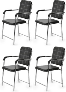 SOMRAJ Executive Visitor Office Chair with arm Rest Heavy duty frame Leatherette Office Visitor Chair