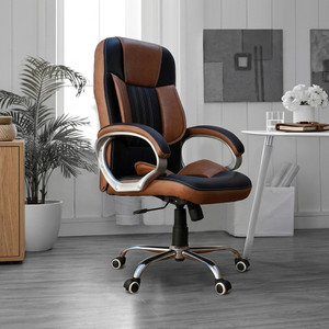 Palarial High-Back Ergonomic Office Chair with Dual-Tone, Lumbar Support Leatherette Office Executive Chair