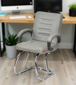 Goyal Steel & Furniture Industries Budget-Friendly Guest Chair Home Office chair Comfortable Cushion Visitor Chair Leatherette Office Arm Chair