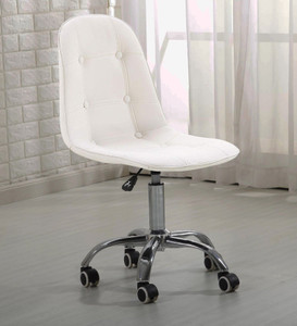 Deal Dhamaal Charles Jacobs Office Swivel Chair with Adjustable Height Button in White Color Leatherette Office Conference Chair
