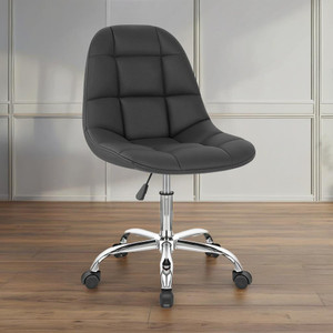 Oakcraft Winsome Mid-Back Armless for Small Space, Living Room, Make-up, Studying Leatherette Office Visitor Chair