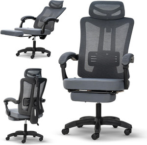 Drogo Ergonomic Office Chair for Work from Home Computer With Armrest,2D Headrest Mesh Office Executive Chair