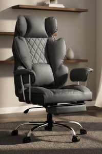 Drogo Ergonomic High Back Computer Office Chair with 400LBS CushionSeat Armrest PU Leather Office Executive Chair