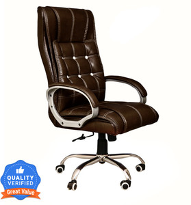 Oakcraft Ergonomic brown color high back office chair Leatherette Office Executive Chair