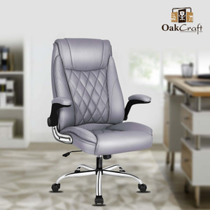 Oakcraft Velor Ergo, 3 Years On-Site Warranty for Unrivaled Quality and Luxury Leatherette Office Executive Chair