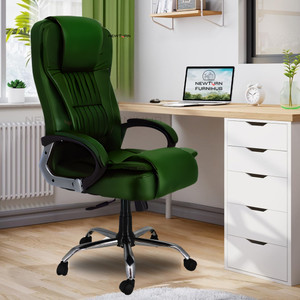 Newturn Dragon Premium Leather Boss office chair with 2 Yrs parts repl. Wty Leatherette Office Executive Chair