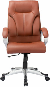 Adiko High Back Executive Chair in TAN Leatherette Office Executive Chair