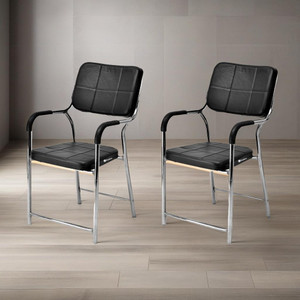 SOMRAJ Chair Without Wheels Visitor Study Office Computer Hostel School Library Leatherette Office Visitor Chair