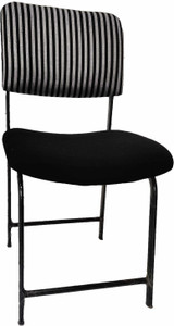 RW REST WELL N-Type Metal Office Chair with Cushion Seat&Back| Armless Study Chair for Home Cotton Office Visitor Chair