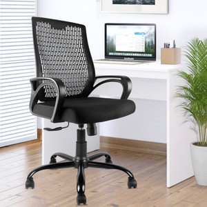 ASTRIDE Airsense Mid Back Office Chair for Work from Home/Study, Tilt Lock,Metal Base Mesh Office Executive Chair