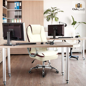 Oakcraft Gloster 3 Years Warranty High Back Ergonomic Back and Arm Rest Leatherette Office Executive Chair