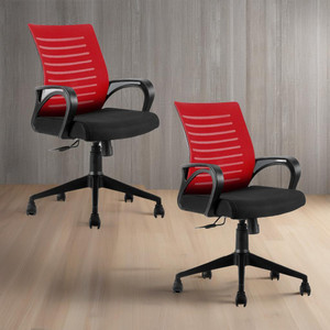 MAESTRO Home & Office Mesh Chair with Fixed Handles - Comfortable Desk Chair Fabric Office Adjustable Arm Chair