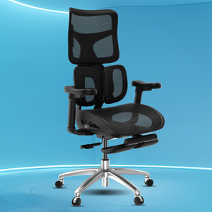 The Sleep Company Elite Premium Ergonomic High-Back Desk for Office & Home With Footrest Mesh Office Executive Chair