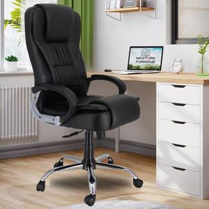 Newturn Dragon Premium Leather Boss office chair with 3 Yrs parts repl. Wty Leatherette Office Executive Chair