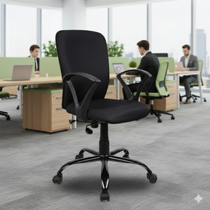 CLASSELA Classela_zebra_ metal_stand_with_2_year_warrenty Fabric Office Arm Chair