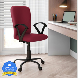 Nilkamal Lusaka Mid Back Ergonomic | Adjustable Height | Swivel | Push Back Fabric Office Arm Chair