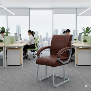 CLASSELA Maxson Premium office visitor / waiting / client chair & 1 year warranty Synthetic Office Visitor Chair