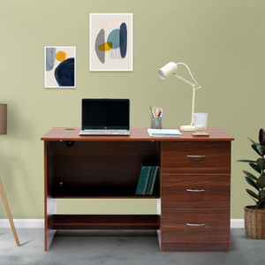 GREEN SOUL Nexus Engineered Wood Study Table|3 Drawers and 1 Shelf Engineered Wood Multipurpose Table