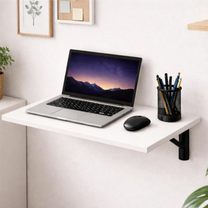 Enigmatic Woodworks Wall Mounted Folding Study Table | Space Saving Foldable Laptop Desk for Home Engineered Wood Study Table