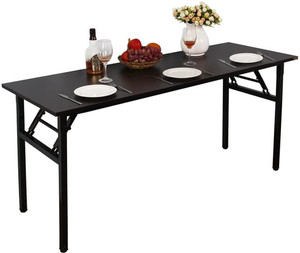 spacepanda Lucious 5 x 2.5 Ft Multi-Purpose Folding Ply Laminated Top Table with Metal Frame Base for Computer, Banquet, Office, Home Engineered Wood Study Table Engineered Wood Study Table