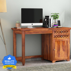 Floresta Wud Sheesham Wood Computer/Study Table Work From Home Solid Wood Study Table