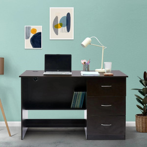 GREEN SOUL Nexus Engineered Wood Study Table|3 Drawers and 1 Shelf Engineered Wood Multipurpose Table