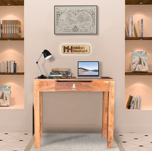 Meera Handicraft Pure Sheesham Wooden Writing Study Desk Computer Laptop Table For Home & Office Solid Wood Study Table