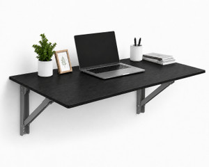 DESHCO Wall mounted Office Study table (24 inches X 16 inches) Engineered Wood Multipurpose Table