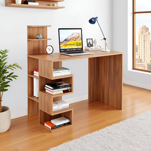 FURNEASER Edward Big Size Computer & Gaming Table Desk, Laptop, WFH Table, Engineered Wood Study Table