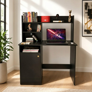 Spyder Craft Multipurpose Portable Study Desk with Hutch Storage & Shelves for Home Office Engineered Wood Study Table