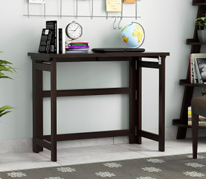 House Of Kuber Solid Sheesham Wood Folding Study Table, Wooden Office Table For Home And Office Solid Wood Study Table