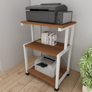 WOODENWAWE WOODENWAWE Multi-Purpose Printer 3 Tier Printer Stand, Engineered Wood Multipurpose Table