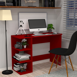 SPECIALITY PANELS Corner rounded Top with 3 Tier Side Storage & Termites resistance Engineered Wood Study Table