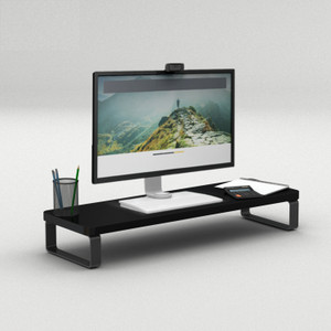Flux Wooden Monitor Stand Organizer Desktop Ergonomic Monitor Riser Laptop Stand Engineered Wood Office Table