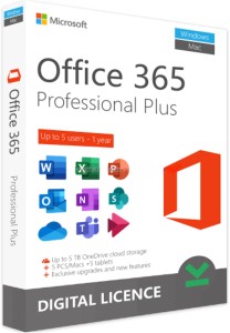 MICROSOFT Office 365 Professional Plus For 5 Users/PC (Lifetime Licensed Account)