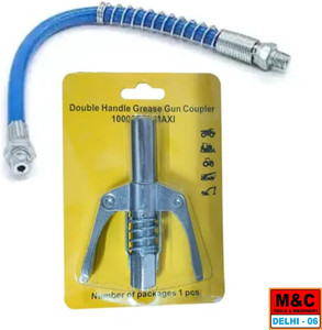 MANDC GGCS06 10000 PSI Grease Gun Coupler Quick Lock Release wth 12 Inch Hose Pipe Electro Mechanical Sprayer