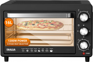 Inalsa 16-Litre Oven Toaster Grill OTG OTG 16BK, black