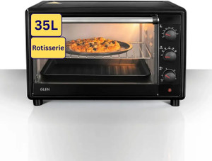 Glen 35-Litre Oven Toaster Grill OTG OTG -35 L Motorized Rotisserie, Convection Fan, 2100W - Black (SA5035BLRC), Black