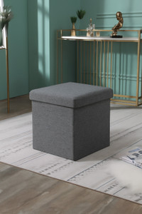 FLORIVA Fabric Cube Ottoman
