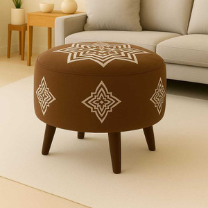 Jaico Solid Wood Pouf
