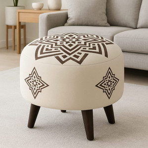 Jaico Solid Wood Pouf