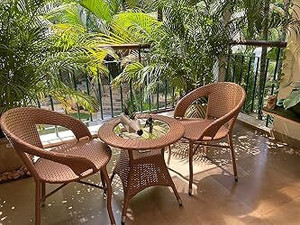 KLODOR Garden/Balcony/Terrace/Poolside Patio Seating Chair & Table Set For Outdoor Metal Outdoor Chair