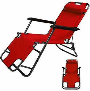 BLAPOXE Lounge Chair with Arm Rest Aluminum Folding Sling Reclining Metal Outdoor Chair