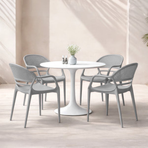 Diya Sunset Strong PP Build, Lightweight, Stackable, Home, Balcony, Living Room, Cafe Plastic Outdoor Chair