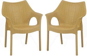 Supreme Cambridge Designer Rattan Finish Fully Comforted 100% Virgin Plastic Outdoor Chair